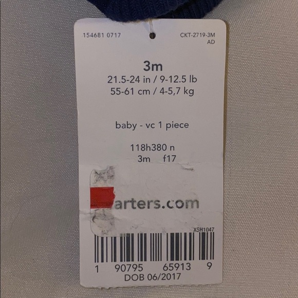 NWT Carter’s Fleece Jumpsuit - Picture 4 of 4